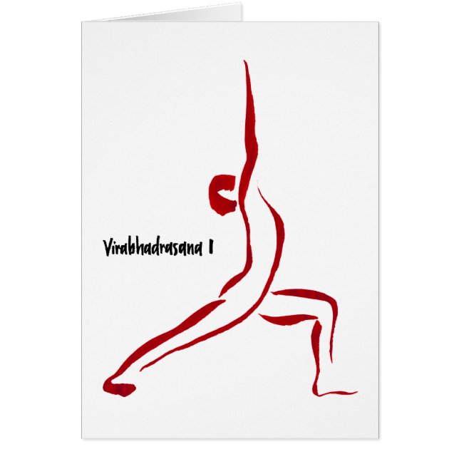 Krieger 1 Yogini Karte - Virabhadrasana I (Vorne)