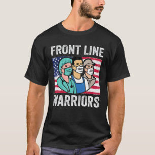 Krieger an der Front Maske pandemische Krankenpfle T-Shirt