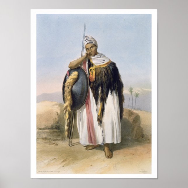 Krieger aus Amhara, Äthiopien, Illustration aus " Poster (Vorne)