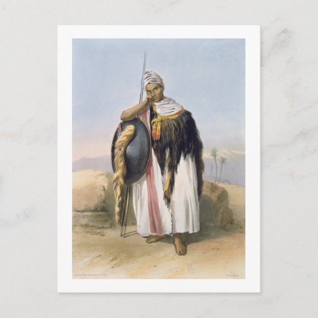 Krieger aus Amhara, Äthiopien, Illustration aus " Postkarte (Vorderseite)
