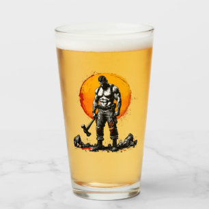 Krieger Barbar mittelalterliche Fantasie HummerGla Glas