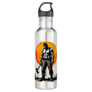 Krieger barbarische mittelalterliche Fantasie Humm Edelstahlflasche