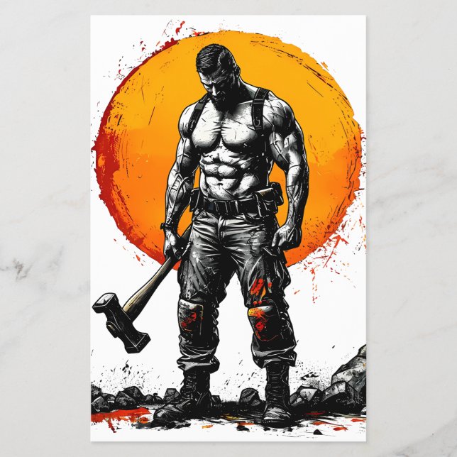 Krieger barbarische mittelalterliche Fantasie Humm Flyer (Vorne)