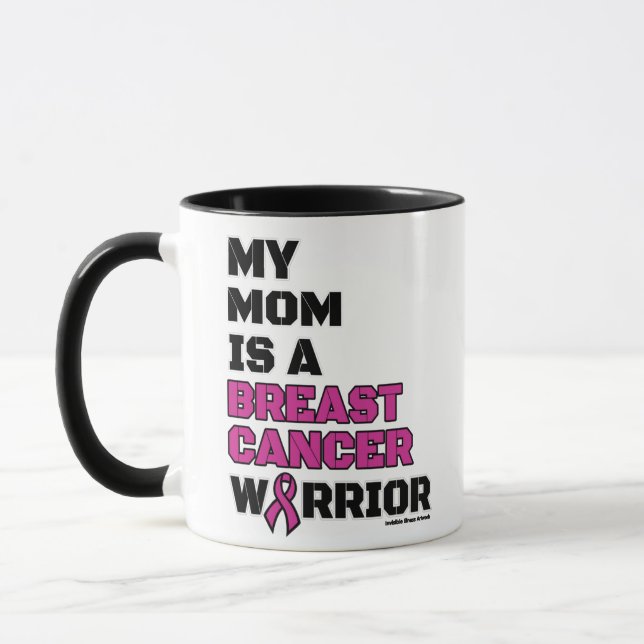 Krieger/Block/Mama...Brustkrebs Tasse (Links)