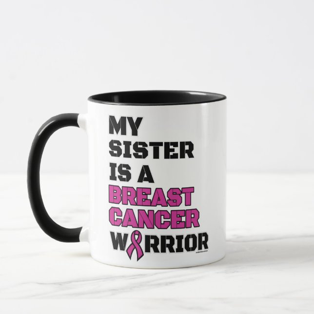 Krieger/Block/Schwester...Brustkrebs Tasse (Links)