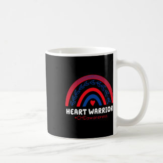 Krieger des CHD Rot und Blau Regenbogen-Herzkrankh Kaffeetasse