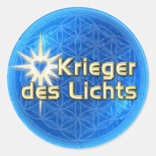 KRIEGER DES LICHTS   Blume des Lebens Runder Aufkleber