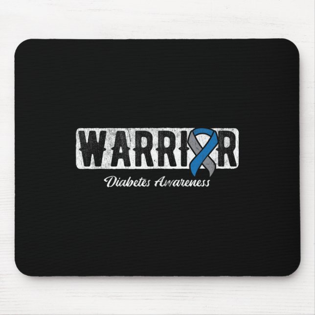 Krieger Diabetes-Bewusstsein  Mousepad (Vorne)