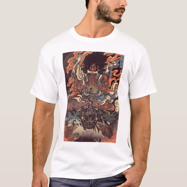 Krieger gegen Dämonschlange T-Shirt (Vorderseite)