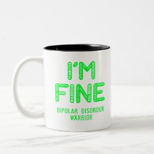 Krieger gegen die bipolare Störung - ICH BIN FIND Zweifarbige Tasse