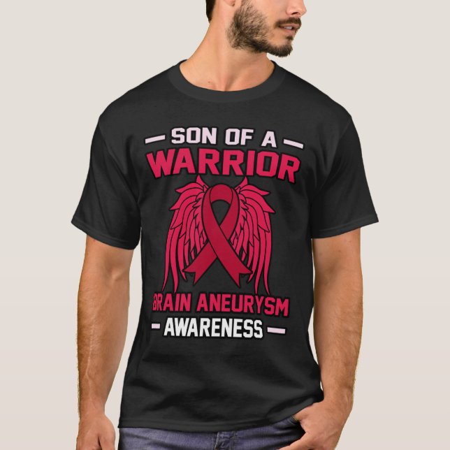 Krieger-Gehirn-Aneurysma-Aufklärung Monat Unterstü T-Shirt (Vorderseite)