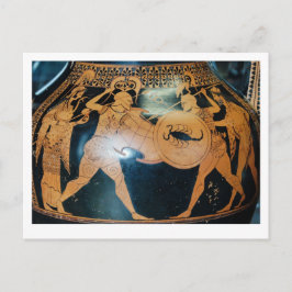 Krieger. Griechische Vase. Postkarte