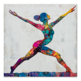 Krieger II Pose Glossy Poster