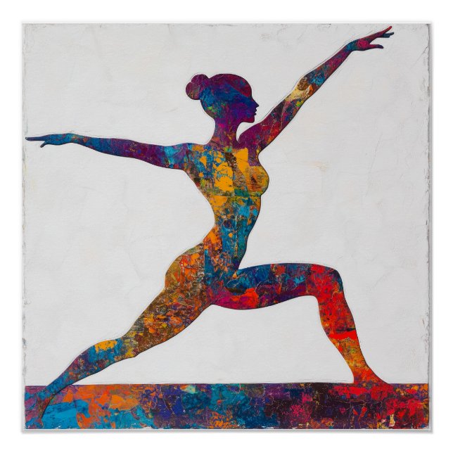 Krieger II Pose Glossy Poster (Vorderseite)