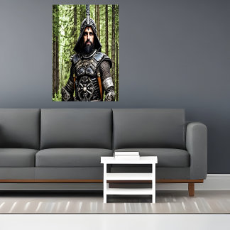 Krieger im Wald | AI Art Poster
