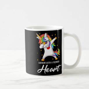 Krieger in einem gepflegten Herz berauben Einhorn Kaffeetasse