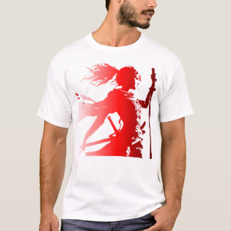Krieger in Rot - Silhouette Power T - Shirt