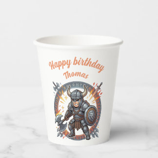 Krieger Kämpfer Ritter Anime Chibi Gamer Geburtsta Pappbecher