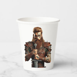 Krieger mit Schwert Pappbecher