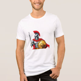 Krieger mit Schwert und Schild, bereit für die Sch Tri-Blend Shirt