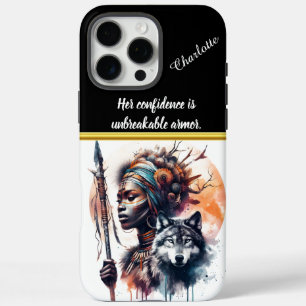 Krieger mit Wolfskunst iPhone 16 Pro Max Hülle