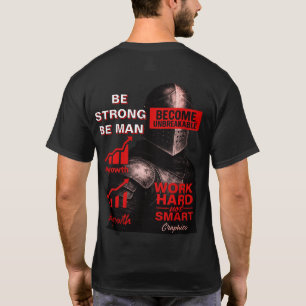 Krieger-Motivations-Zitat-T-Shirt Führe mit Macht T-Shirt