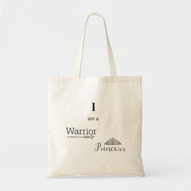 Krieger-Prinzessin Budget Tote Bag Tragetasche (Vorne)