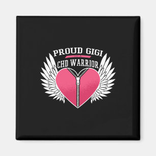 Krieger Proud Gigi Zipper Herz mit Engel Flügel Magnet