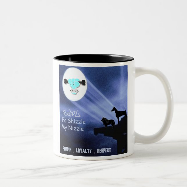 Krieger-Signal-Tasse Zweifarbige Tasse (Rechts)