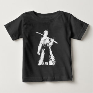 Krieger Silhouette mit Schwert Kunst Baby T-shirt