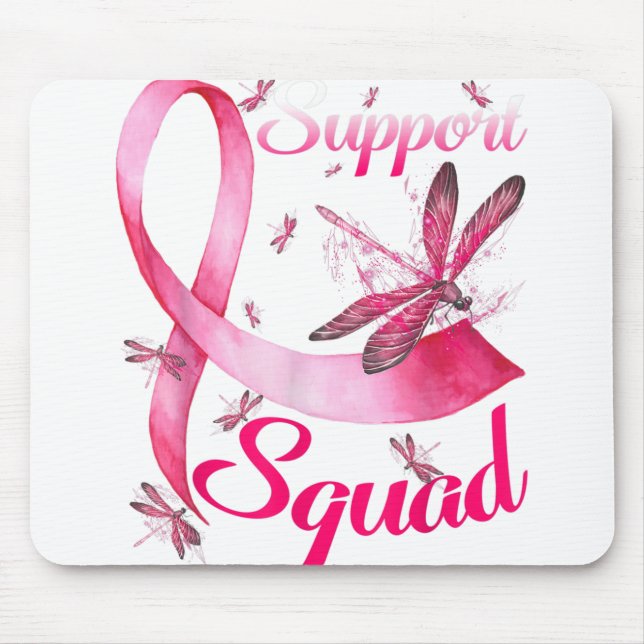 Krieger unterstützen Klatsche-Dragonfly-Brustkrebs Mousepad (Vorne)