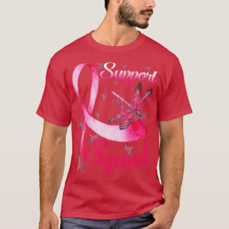 Krieger unterstützen Klatsche-Dragonfly-Brustkrebs T-Shirt