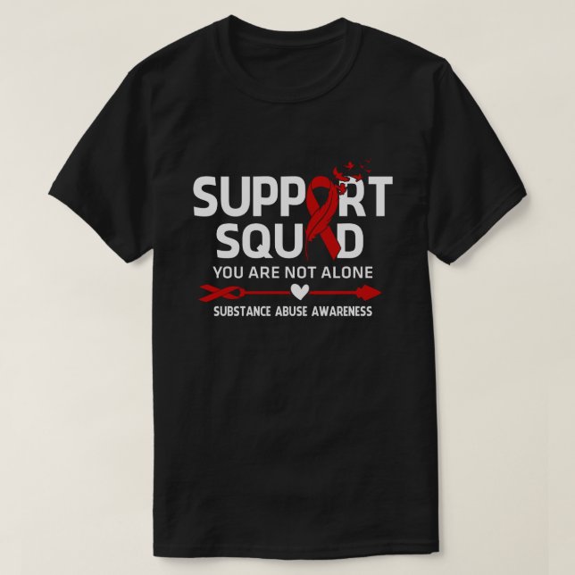 Krieger-Unterstützung Squad Substanzmissbrauch Awa T-Shirt (Design vorne)