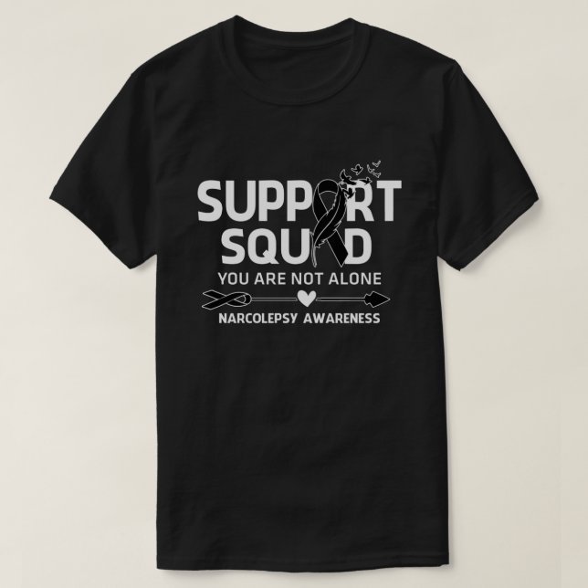 Krieger-Unterstützungsteam Narcolepsie-Bewusstsein T-Shirt (Design vorne)