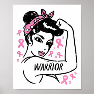 Krieger: Unzerbrechlicher rosa Ribbon-Brustkrebs i Poster