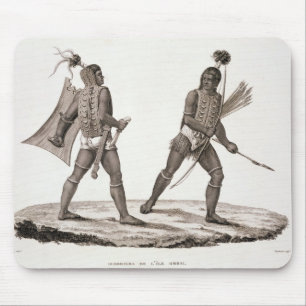 Krieger von der Insel von Ombai, 'vom Reise-Au Mousepad