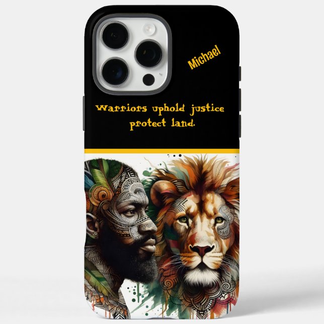 Kriegerbanden mit Löwengeist iPhone 16 Pro Max Hülle (Rückseite)