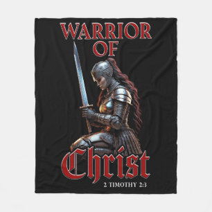 Kriegerin Christi 2 Timothy 2:3 Christlich Fleecedecke