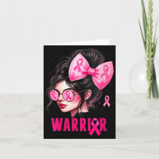 Kriegerin Mädchen Rosa Brustkrebs-Bewusstsein Karte