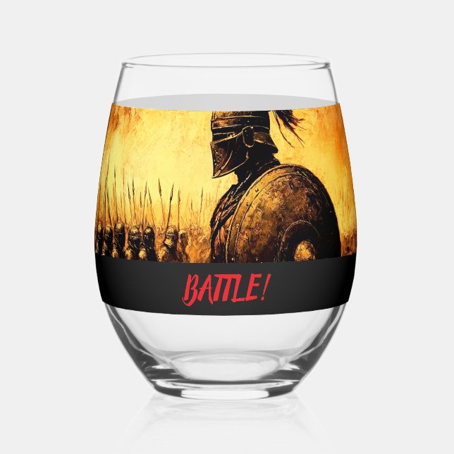 Kriegerin Weinglas Ohne Stiel (Vorderseite)