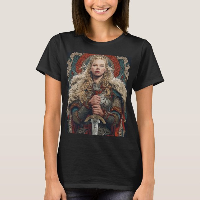 Kriegerin Wikingerin  T-Shirt (Vorderseite)