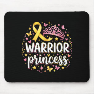 Kriegerprinzessin Gelbes Band Kinderkrebs Mousepad