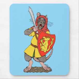 Kriegerratte mit Falchion Mousepad