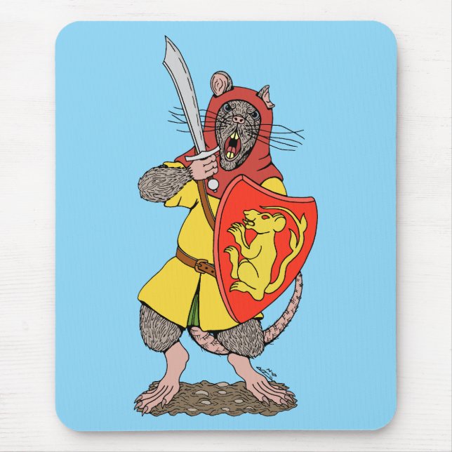 Kriegerratte mit Falchion Mousepad (Vorne)
