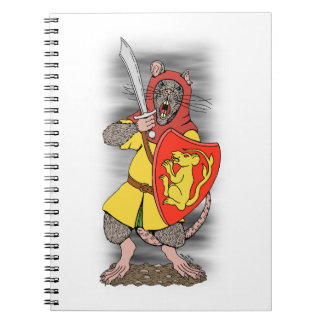 Kriegerratte mit Falchion Notizblock