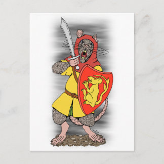 Kriegerratte mit Falchion Postkarte