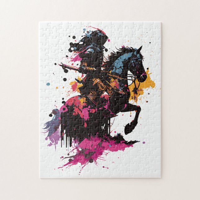 Kriegerreiten in Aquarell (Vertikal)