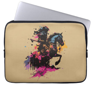 Kriegerreiten in Aquarell Laptopschutzhülle