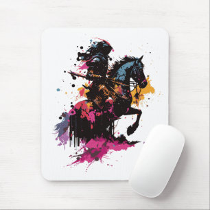 Kriegerreiten in Aquarell Mousepad