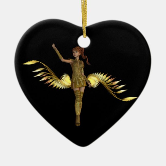 Kriegers-Mädchen-Verzierung Keramik Ornament (Vorne)